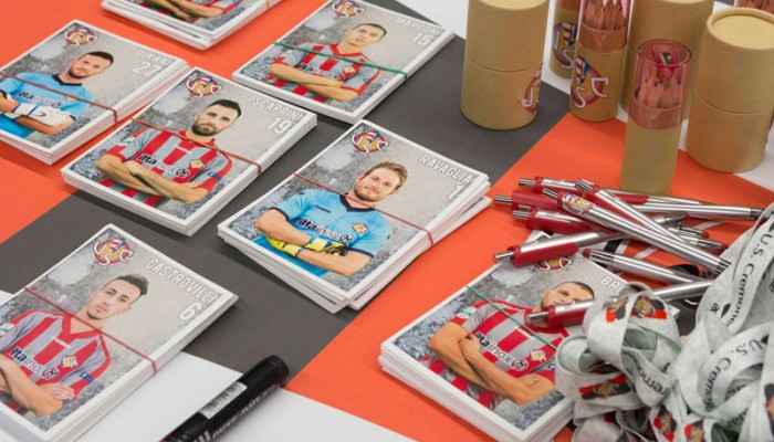 La U.S. Cremonese all'ipercoop di CremonaPo