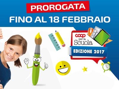 Prorogata la consegna delle schede Coop per la scuola