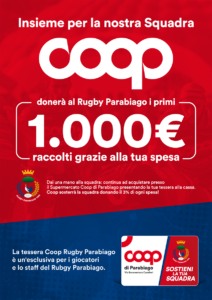 Fai la spesa alla Coop e sostieni il Rugby Parabiago