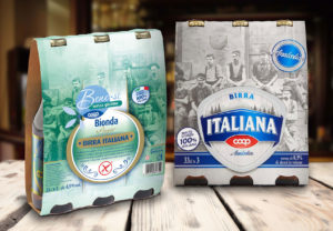 Birra bionda lager italiana senza glutine e analcolica Coop