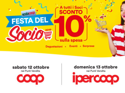 Il 12 e il 13 ottobre torna nei nostri negozi la Festa del Socio