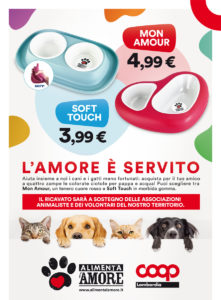 Le ciotole di Alimenta l'Amore in tutti i nostri negozi