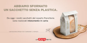Alla Coop il nuovo sacchetto del pane è interamente in carta
