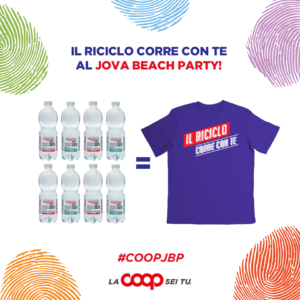 Le bottiglie del Jova Beach Party diventano magliette