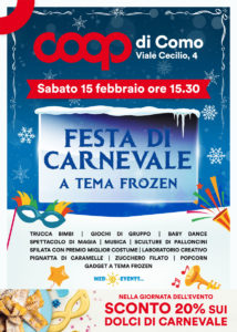 Alla Coop di Como festa di Carnevale a tema Frozen