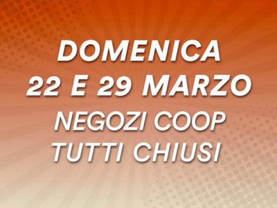 Coop chiude gli oltre 1100 punti vendita la domenica
