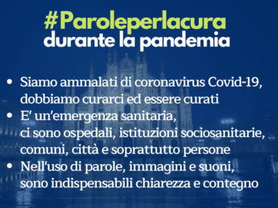 #Paroleperlacura durante l’emergenza COVID-19