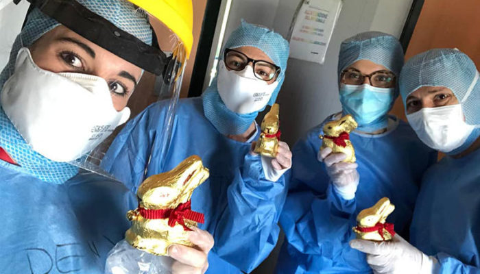 Uova e colombe a chi fronteggia l'emergenza ogni giorno