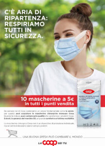 Disponibili nei negozi le mascherine a marchio Coop