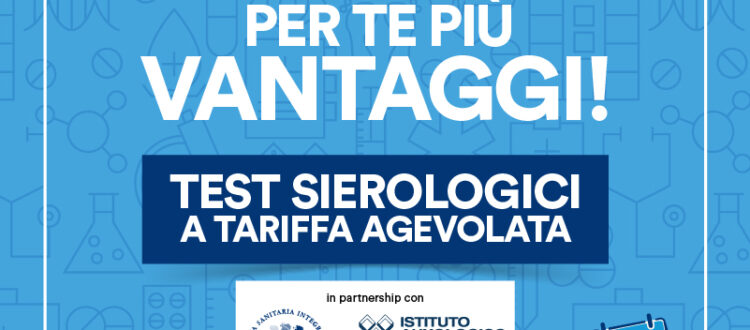 Speciale salute test sierologici per i Soci Coop Lombardia