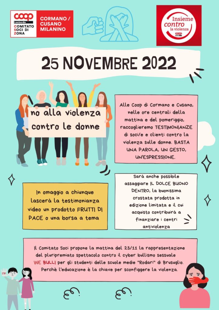 Insieme contro la violenza Coop 2022 - Cormano Cusano e Brusuglio