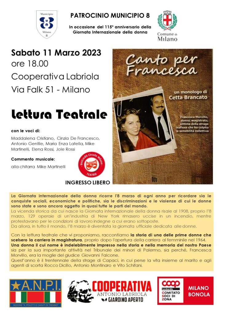 Lettura teatrale Per Francesca - Labriola