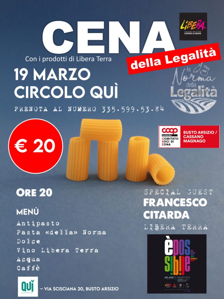 cena legalità norma busto arsizio 2023